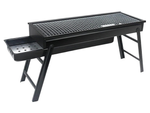 Cestovný gril prenosný skladací kufor na drevené uhlie kempingový bbq veľký