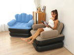 2en1 sofá inflable sillón cama reclinable con respaldo reposabrazos daybed