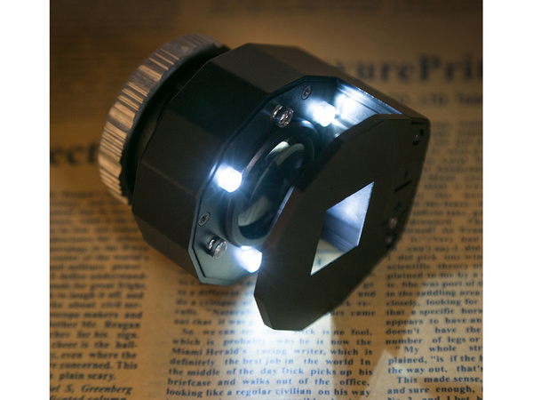 Klenotnický lupový mikroskop 30x 3 led uv zářiče