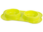 Dvojitá miska na krmivo pro psy/kočky 400 ml x 2