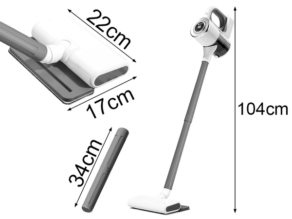 Belaidis vertikalusis dulkių siurblys, be maišo, rankinis, 2-in-1, 100 w, 4 hepa antgaliai