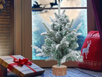 Árbol de navidad artificial nieve pequeño 50cm decoración escritorio