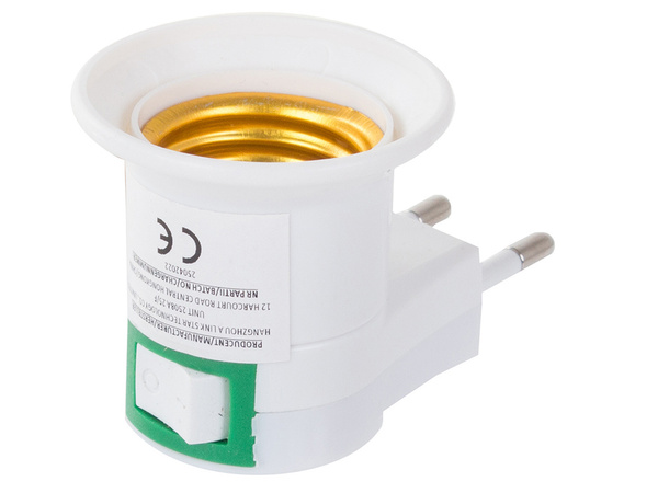 Adapterio lemputės adapterio jungiklis 230v e27