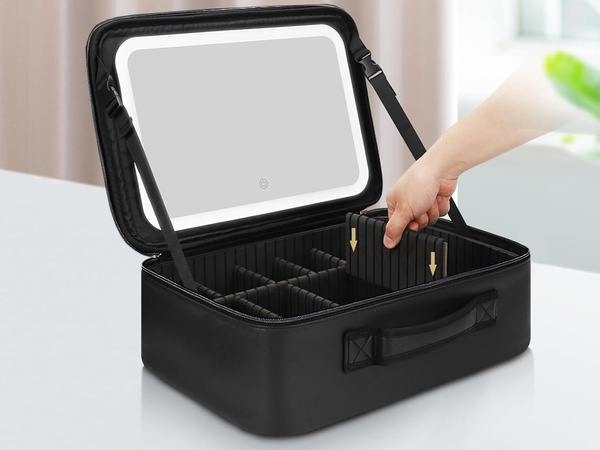 Cosmetic case cosmetic case travel organiser casket led mirror
