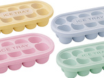 Ice cuber 12 cube ice cube tray with lid silicone bottom ice cube trays