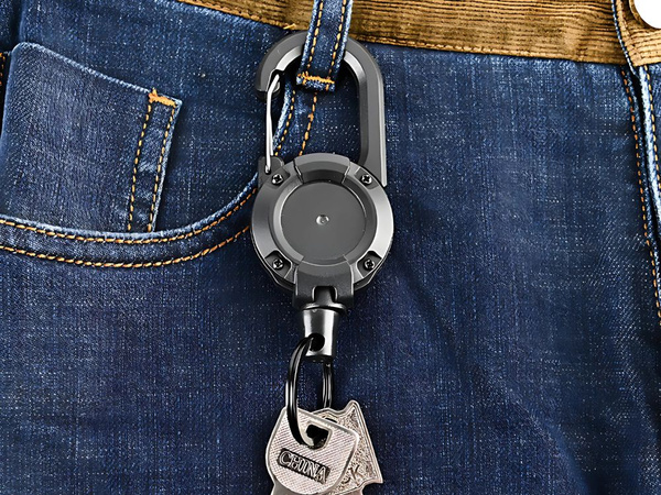 CHEIE INEL RETRACTOR FRÂNGHIE CU CENTURA RETRACTOR CARABINER