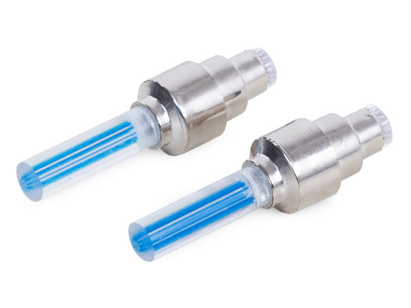 Válvula luminosa para bicicleta por rueda 2 piezas