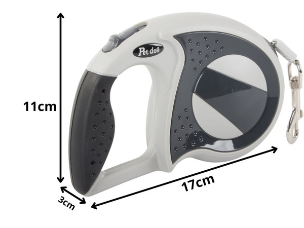 Automatische leine 5m stark für hund bis 20kg mit schloss stark lang