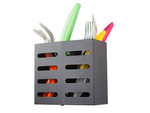 Wall-mounted cutlery organiser drainer