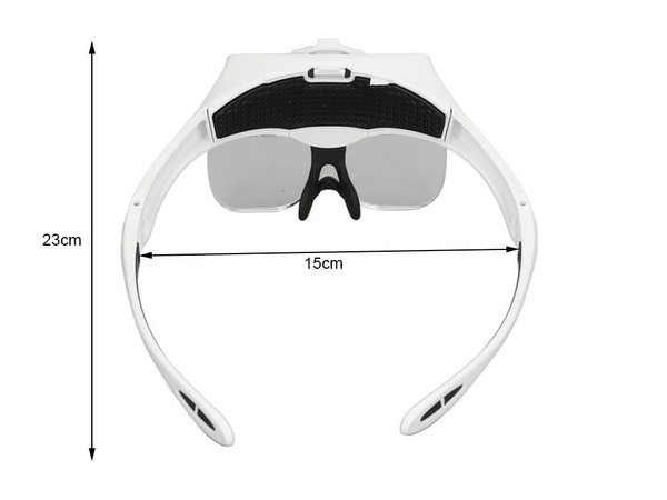 Linterna frontal lupa con 4 leds linterna frontal de precisión 3.5 profesional