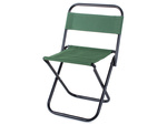 Folding tourist chair with backrest