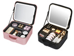 Cosmetic case cosmetic case travel organiser casket led mirror