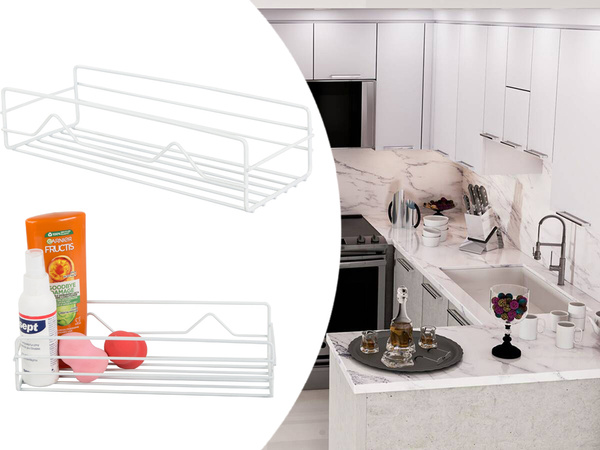 Kúpeľňová sprchová polica v podkroví závesná kovová polica