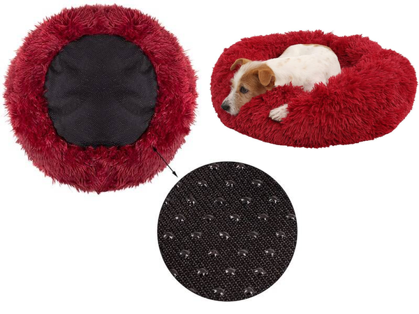 Lit pour chien pelucheux lit pour chat coussin doux lit pour canapé 80cm