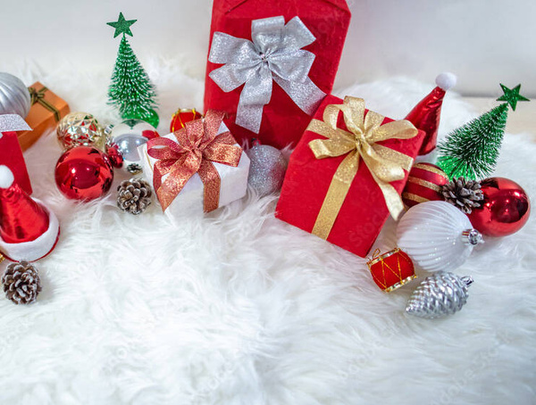 Podložka pod vánoční stromek bílá chlupatá 90 cm kulatá