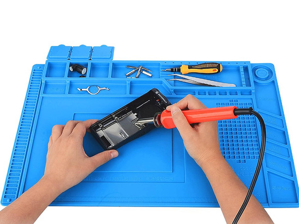 Silikónová servisná podložka na spájkovanie organizátor veľkej podložky 30x45 magnet