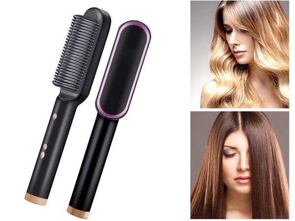 Hair straightener hair straightening brush