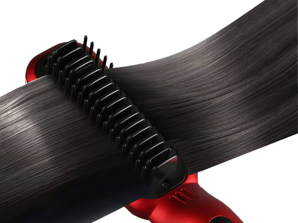 Hair straightener brush 2in1 electric cordless