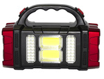 Linterna solar portátil recargable led cob powerbank proyector
