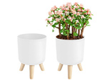 Pot de fleurs pot de fleurs sur pieds pour la maison jardin debout blanc