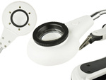 Third hand soldering kit magnifying glass holder led
