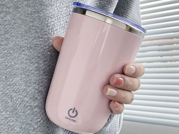 350 ml samomiešací oceľový termoskový pohár na teplé a studené nápoje usb šnúrka