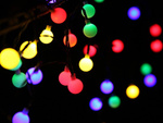 Napkollektoros kerti füzér fények 40 led több színű