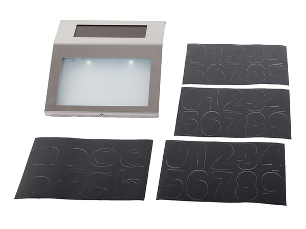 Osvetljena hišna številka sončna vodena kovinska svetilka