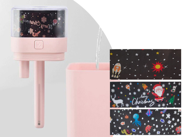 Umidificator stea proiector lumina de noapte