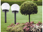 4x solar garden lamps white ball white sprinkled 10 cm