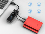 Koncentratorius usb 3.0 prievadų skirstytuvas 4 prievadų skirstytuvo adapterio adapteris