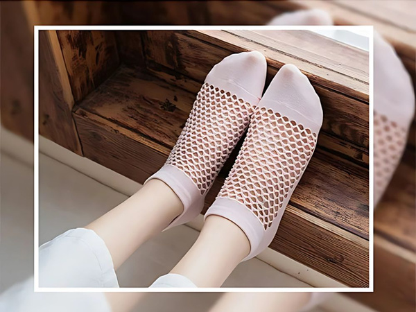 CSÚSZÁSGÁTLÓ PAMUT LÉLEGZŐ JÓGA LÁBZOKNI JÓGA 36-40