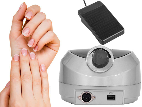 Frezarka do paznokci manicure pedicure 80w profesjonalna mocna + frezy 6szt