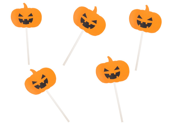 Halloween dekorácie na tortu pre koláčiky piknik párty papierové tyčinky