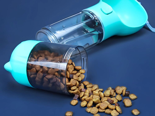 Palackos etető vízadagoló kutyák és macskák számára tálca etetőzsákokkal 300 ml