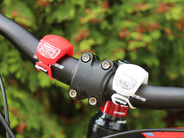 Led bike light front rear 2pcs silicona