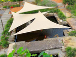 Triángulo parasol de jardín impermeable 3x3x3m