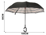 Parasol parasolka odwrócony składany odwrotnie mocne druty solidny stojący