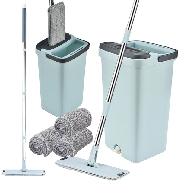 Fregona plana con escurridor escurridor fregona de dos cámaras 3x pads
