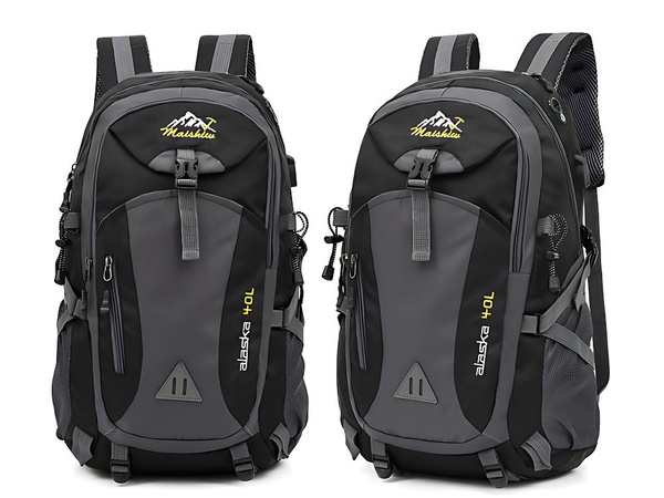 Backpack 40l black travel hiking trekking strong in the mountains durable