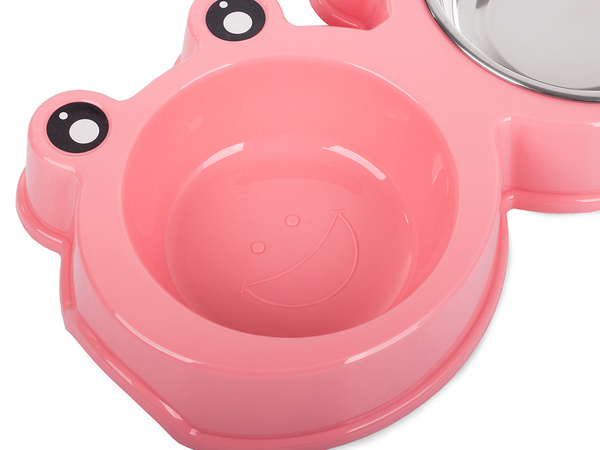 Miska podwójna dla psa kota metalowa 0,175l x 2