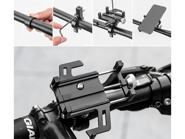 Stabiler fahrrad-handyhalter
