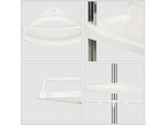 Bathroom corner shelf bath shower telescopic white shelf 4 levels