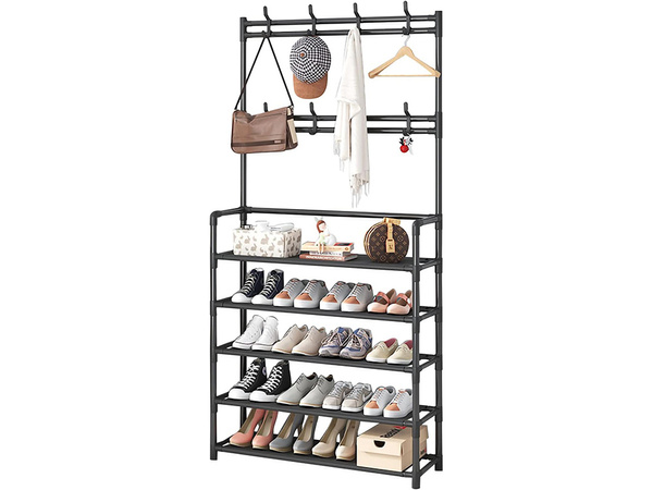 5-stöckiger metall-garderobenständer schuhe handtaschen loft-garderobe