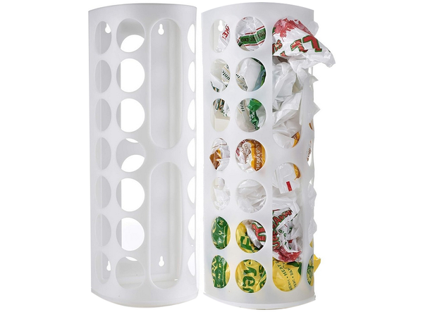 Organizador de bolsas de plástico universal blanco para bolsas de plástico