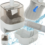 Escobilla de silicona para el baño con dispensador de líquido