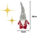 Fantôme de Noël Fantôme rouge avec barbe de Noël 38cm souple