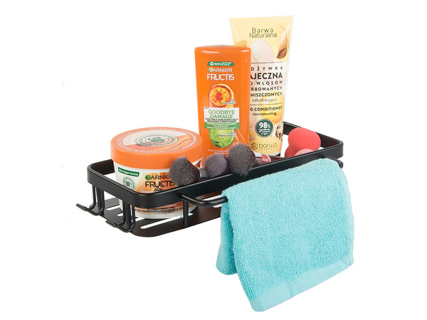 Estanteria baño percha baño cocina colgante metal negro