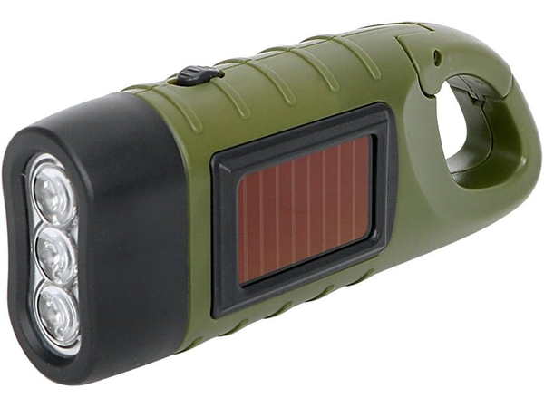 DYNAMO SOLAR TORCH 3 LED KINETIKUS KÉZI KERÉK CLIP