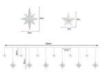 Guirlande lumineuse étoiles rideau 138 led